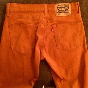 orange levi's jeans